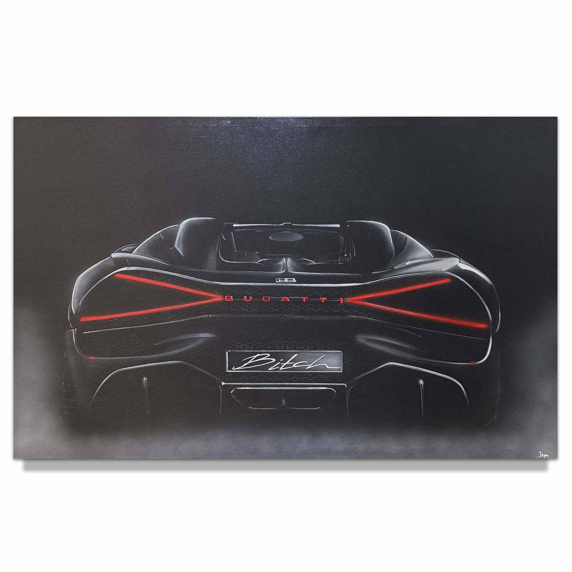 Iryna Miahka "Black Bugatti" Original Canvas