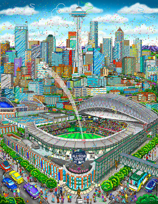Charles Fazzino MLB All-Star Game 2023: Seattle 3D Limited Edition Giclee on Paper