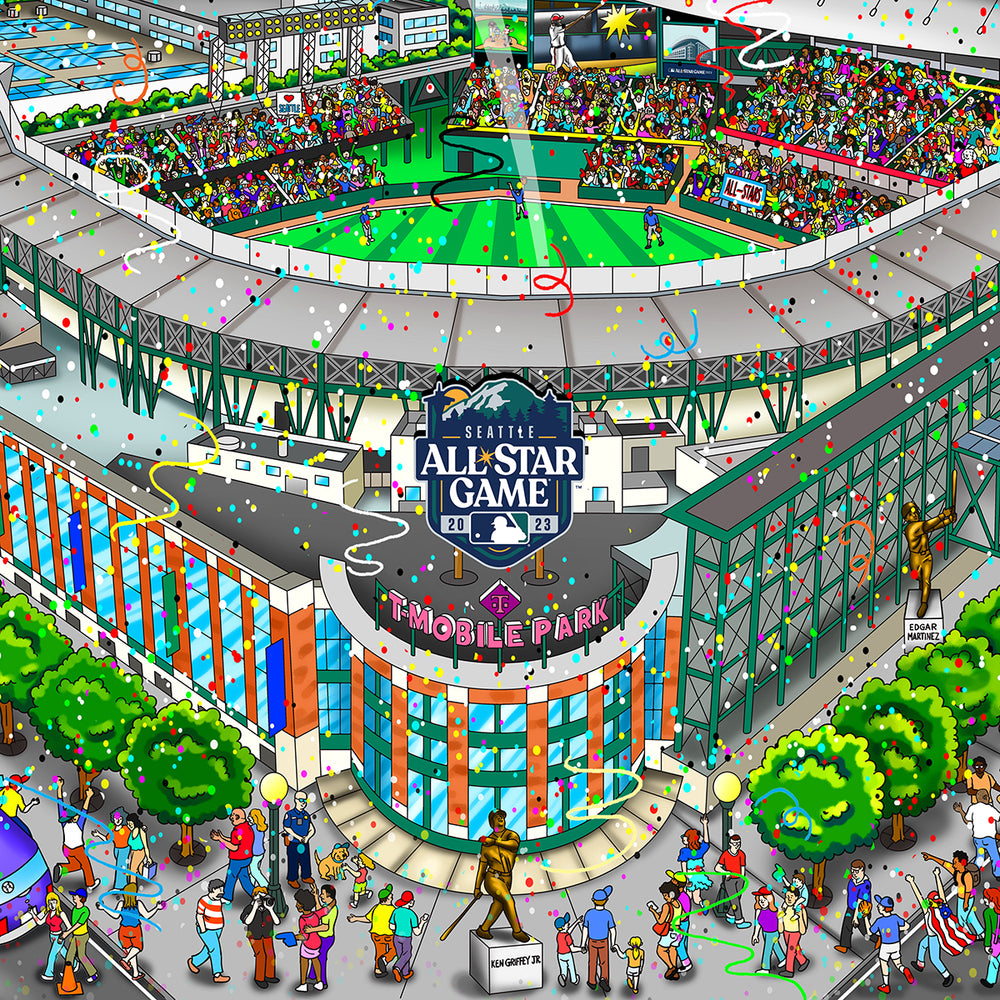 Charles Fazzino MLB All-Star Game 2023: Seattle 3D Limited Edition Giclee on Paper