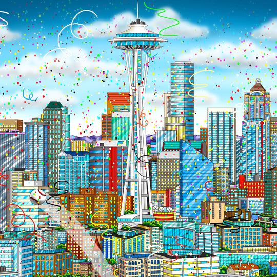 Charles Fazzino MLB All-Star Game 2023: Seattle 3D Limited Edition Giclee on Paper