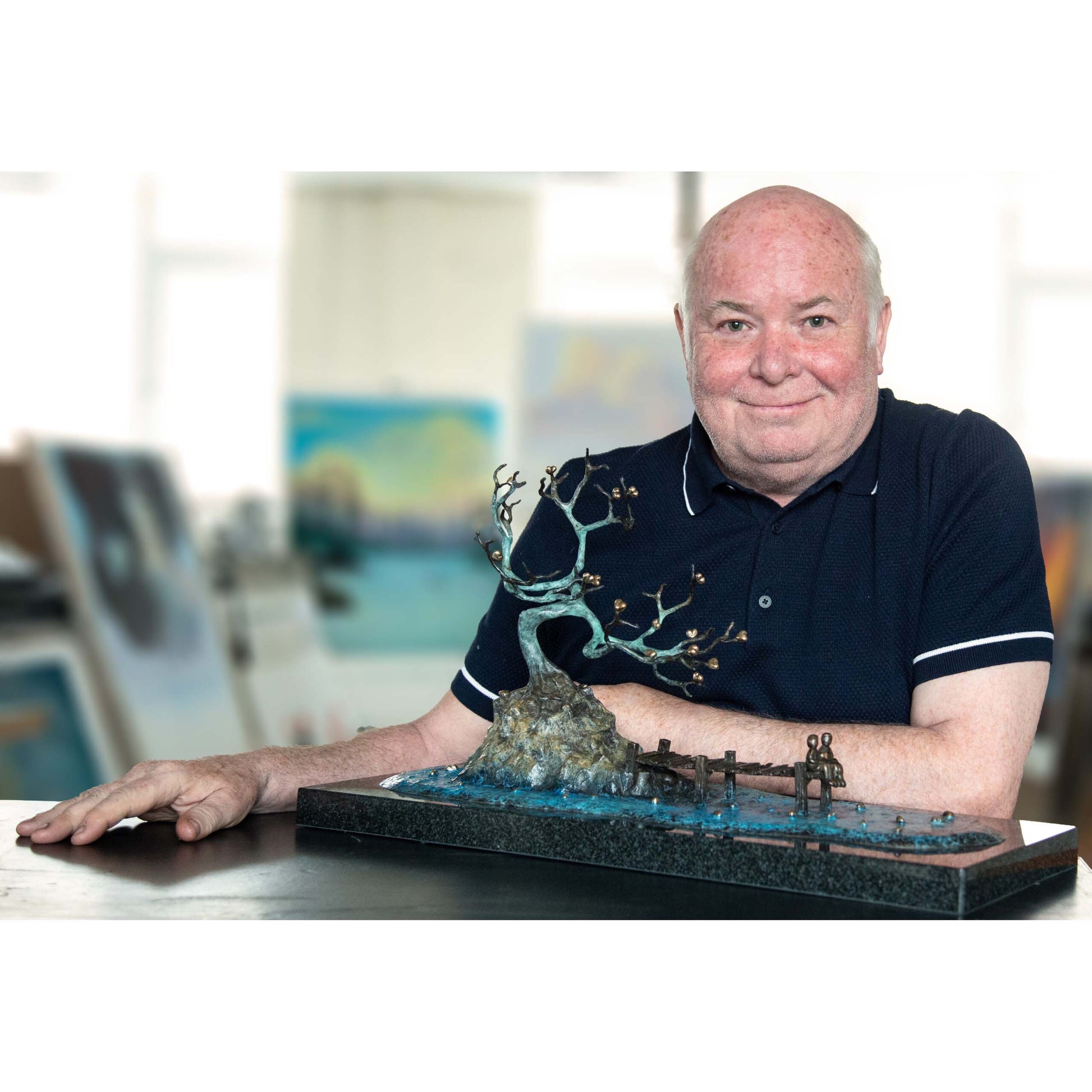 Mackenzie Thorpe "A Light in the Storm" Sculpture