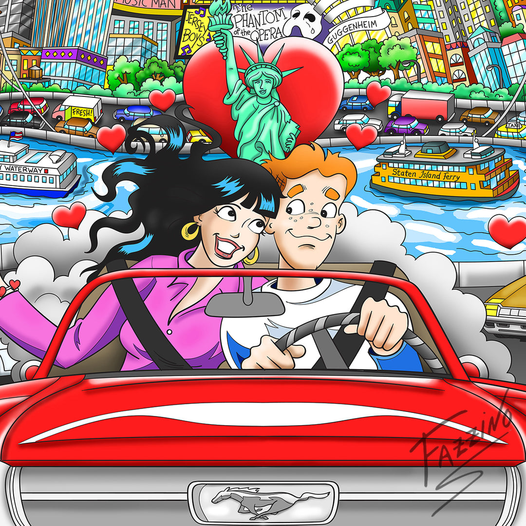 Charles Fazzino Archie Comics 3D Limited Edition Mixed-Media on Paper