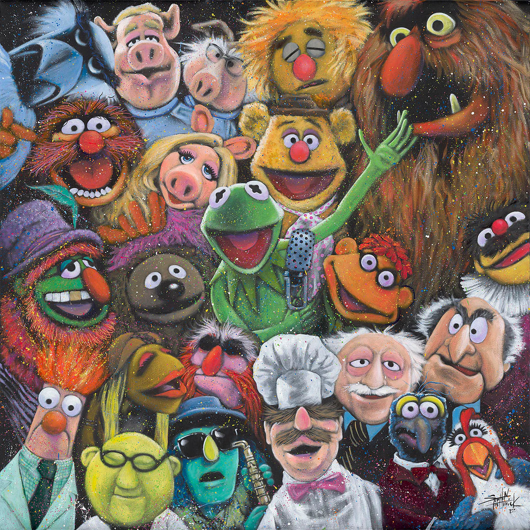 Stephen Fishwick Disney The Gangs All Here Limited Edition Canvas Giclee