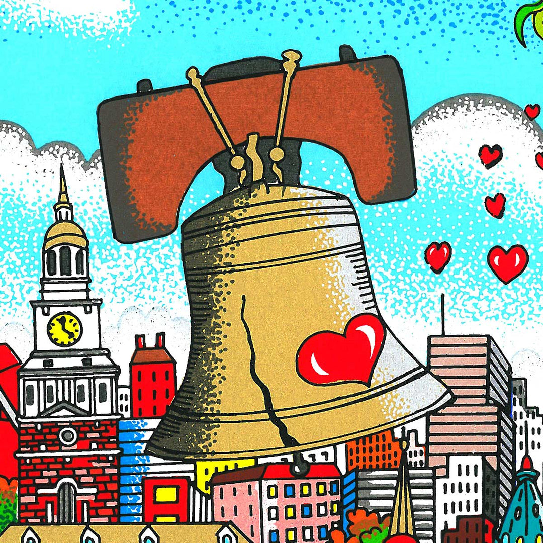 Charles Fazzino From Philadelphia With Love 3D Limited Edition Silkscreen on Paper