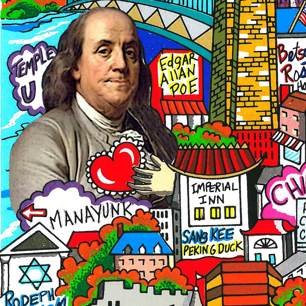 Charles Fazzino From Philadelphia With Love 3D Limited Edition Silkscreen on Paper