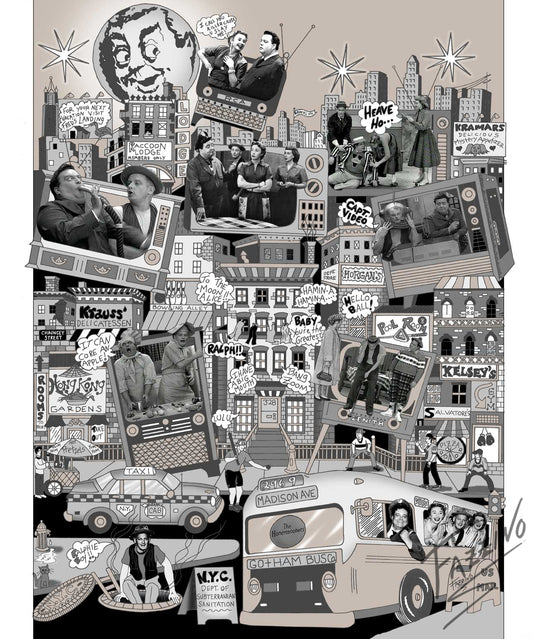 Charles Fazzino Honeymooners 3D Limited Edition Silkscreen on Paper with giclee elements