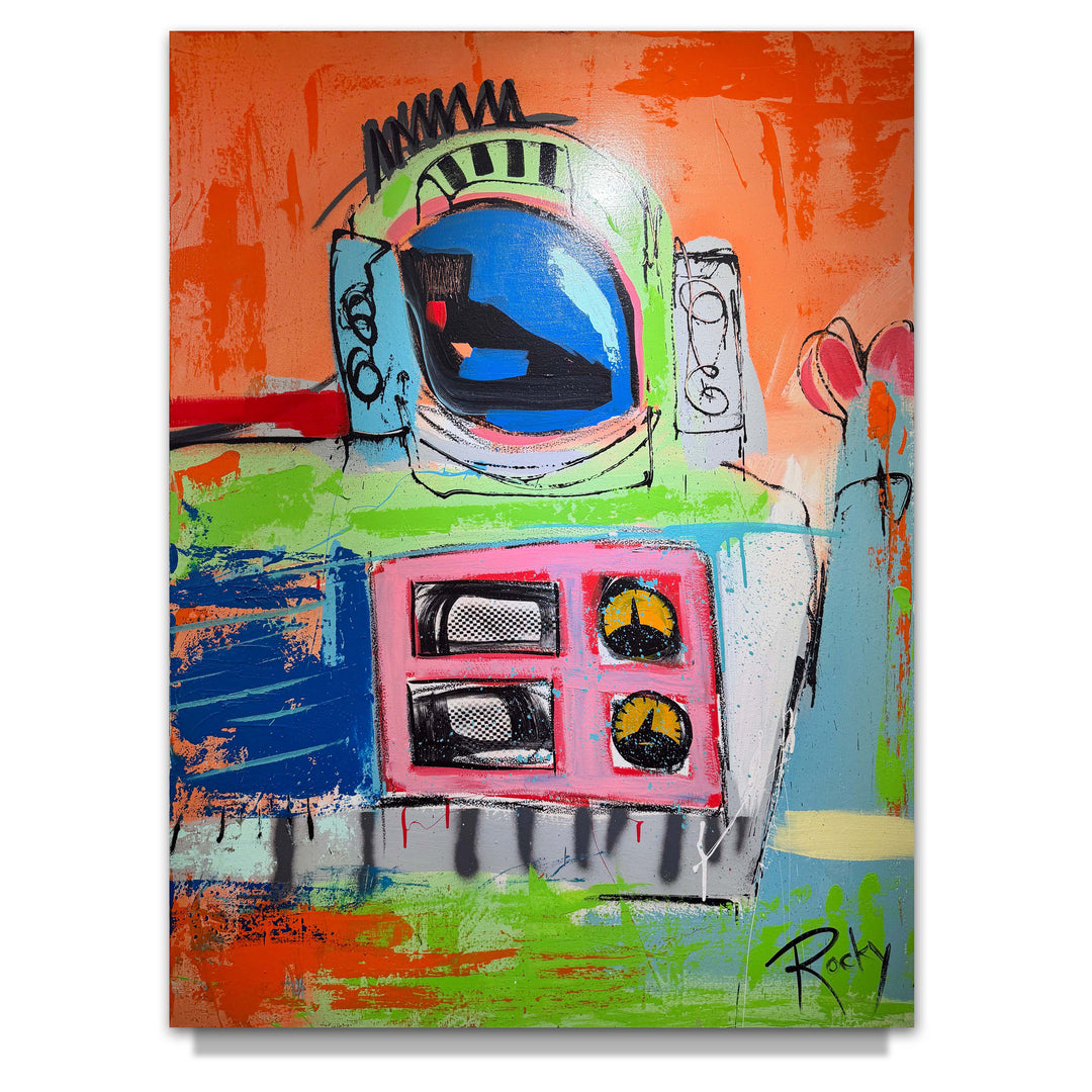 Rocky Asbury Astronauts - (w/blue helmet) Original Canvas