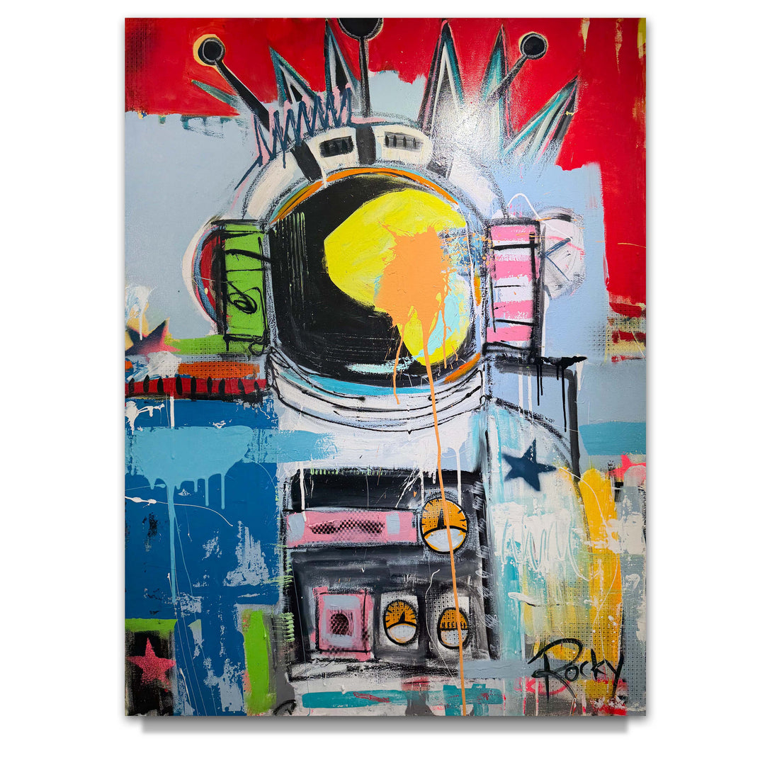 Rocky Asbury Astronauts - (w/yellow helmet) Original Canvas