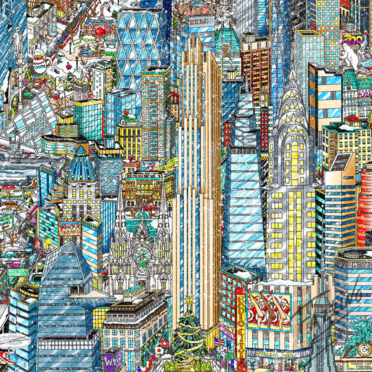 Charles Fazzino Baby It’s Cold Outside… NYC 3D Limited Edition Mixed-Media on Paper