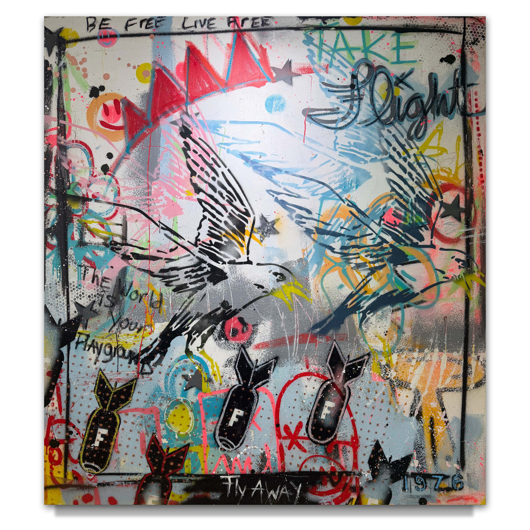 Rocky Asbury Be Free Live Free Original Canvas