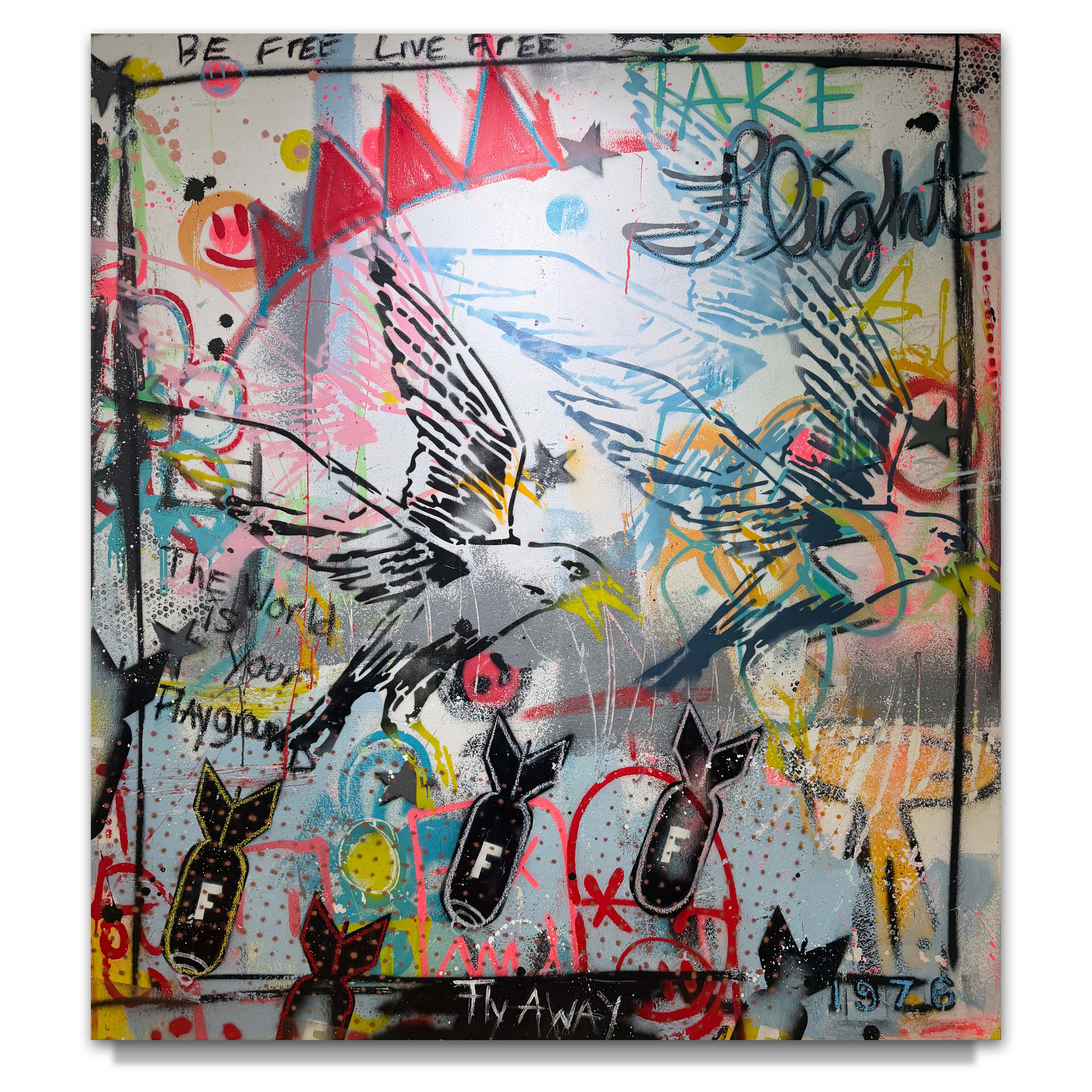 Rocky Asbury Be Free Live Free Original Canvas