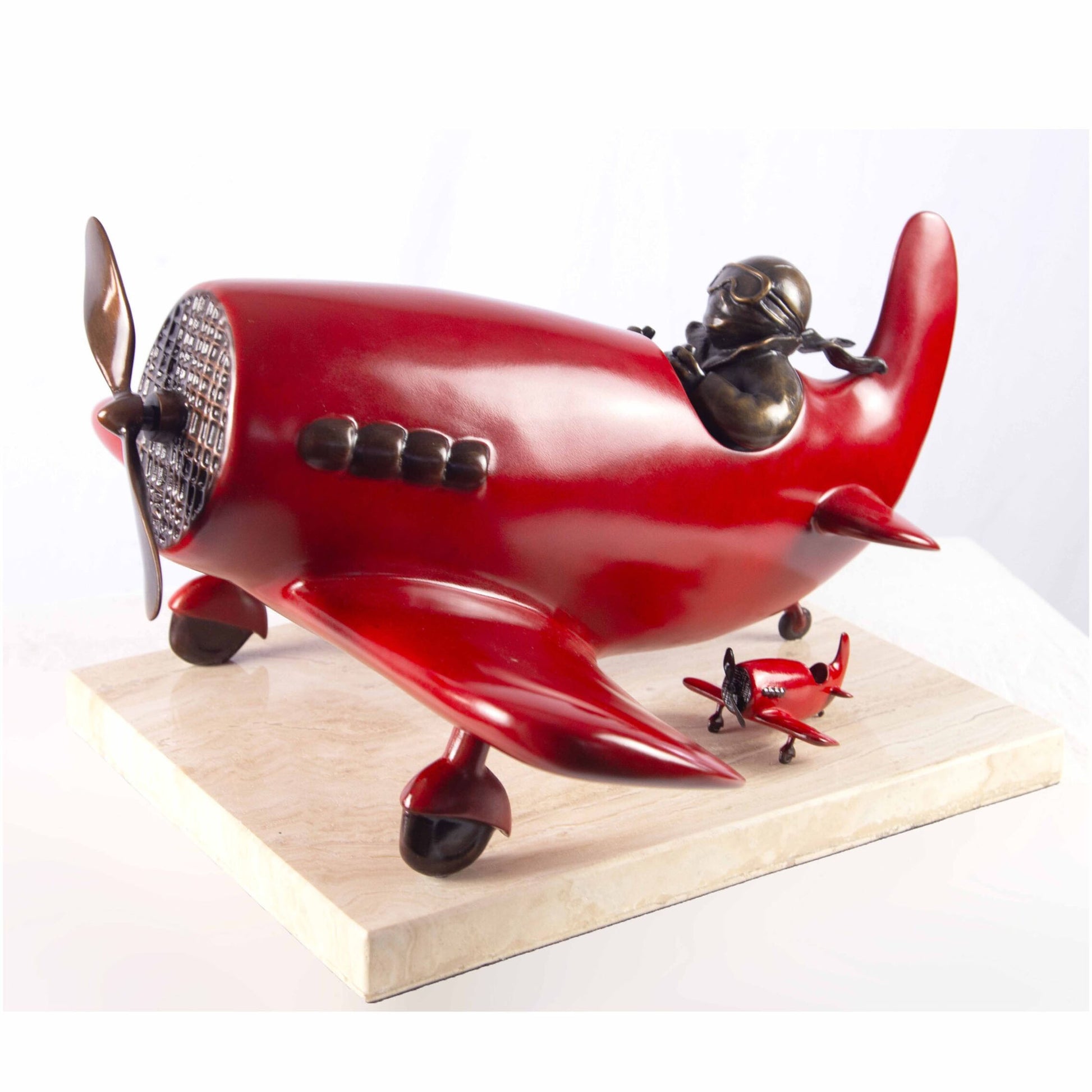 Mackenzie Thorpe "Big Red" Sculpture