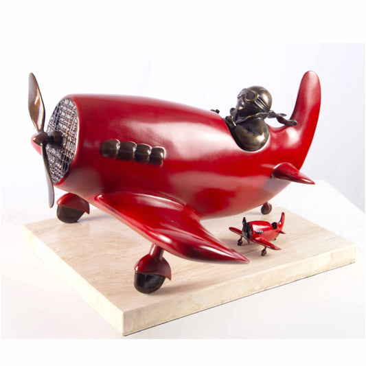 Mackenzie Thorpe "Big Red" Sculpture