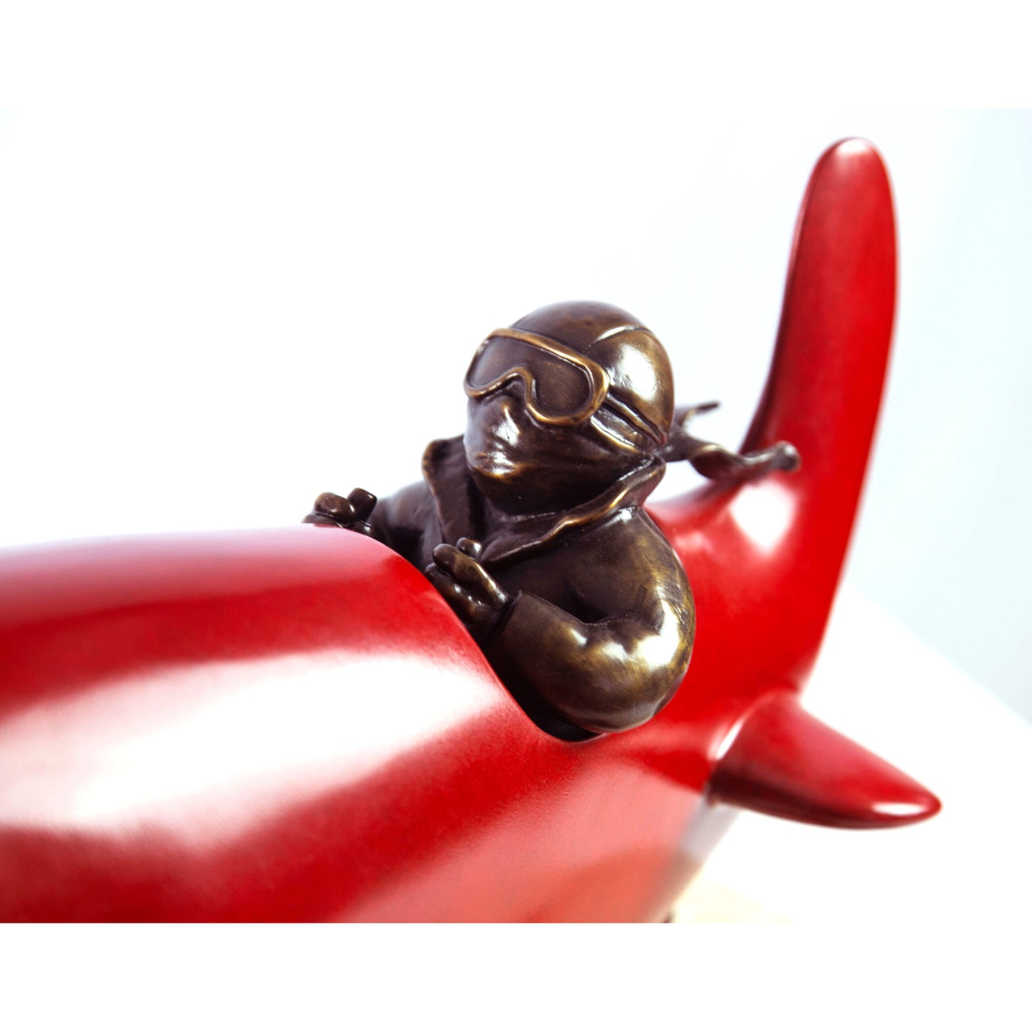 Mackenzie Thorpe "Big Red" Sculpture
