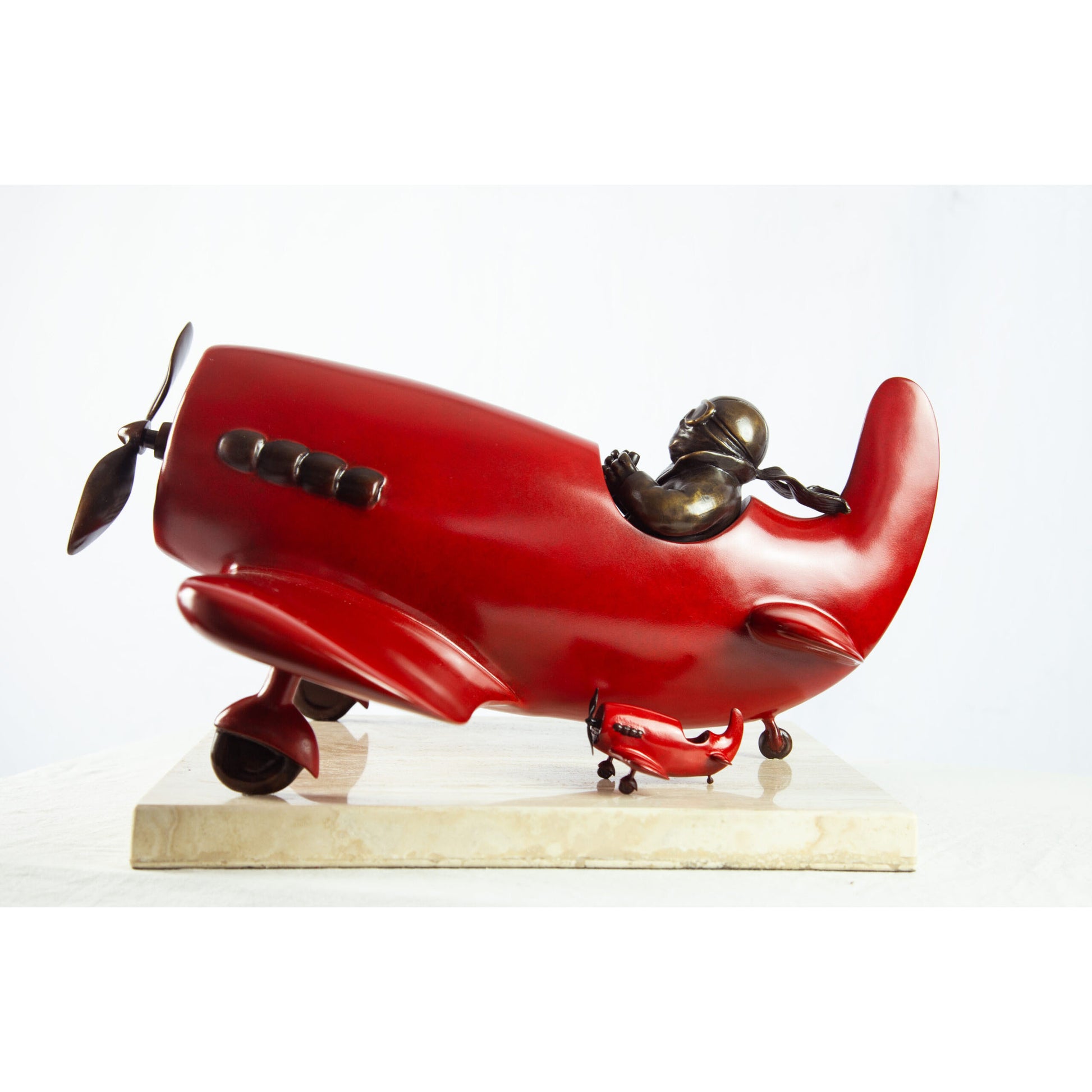 Mackenzie Thorpe "Big Red" Sculpture