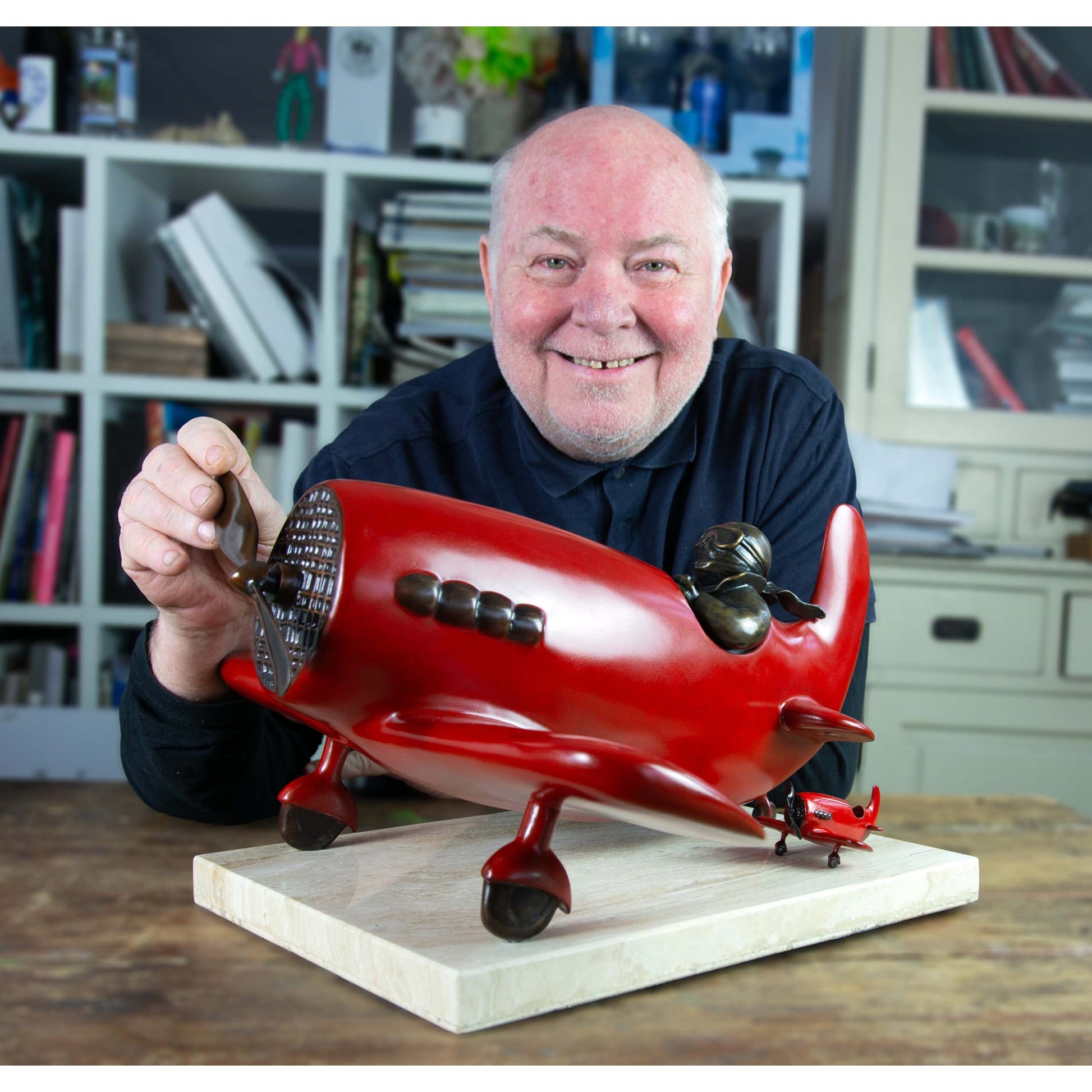 Mackenzie Thorpe "Big Red" Sculpture