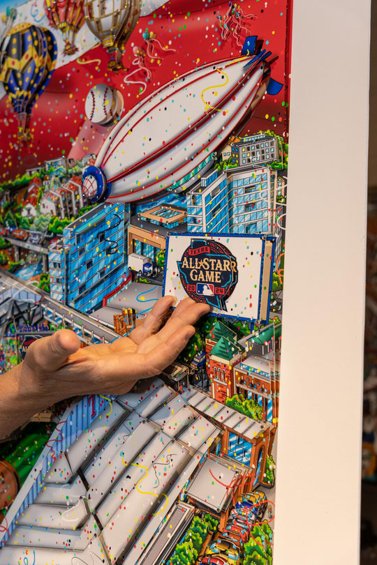 Charles Fazzino MLB All-Star Game 2024: Texas 3D Limited Edition Mixed-Media on Paper