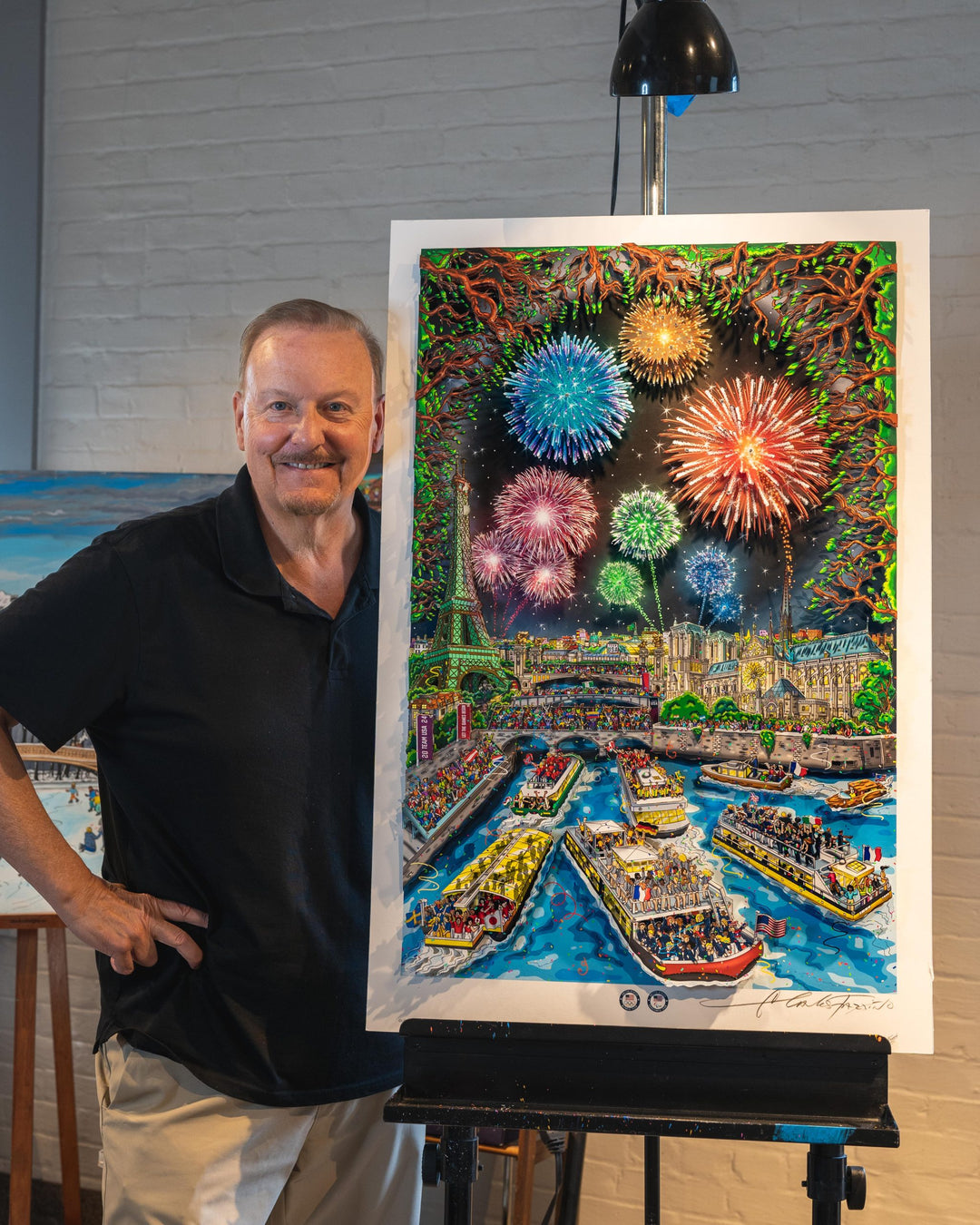 Charles Fazzino 2024 Paris Olympics 3D Limited Edition Giclee on Paper
