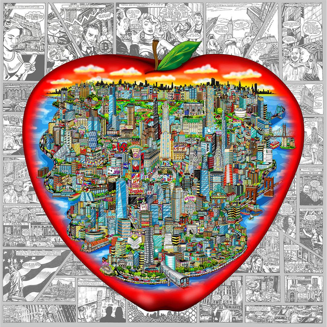 Charles Fazzino Chronicles of the Big Apple 3D Limited Edition Mixed-Media on Paper