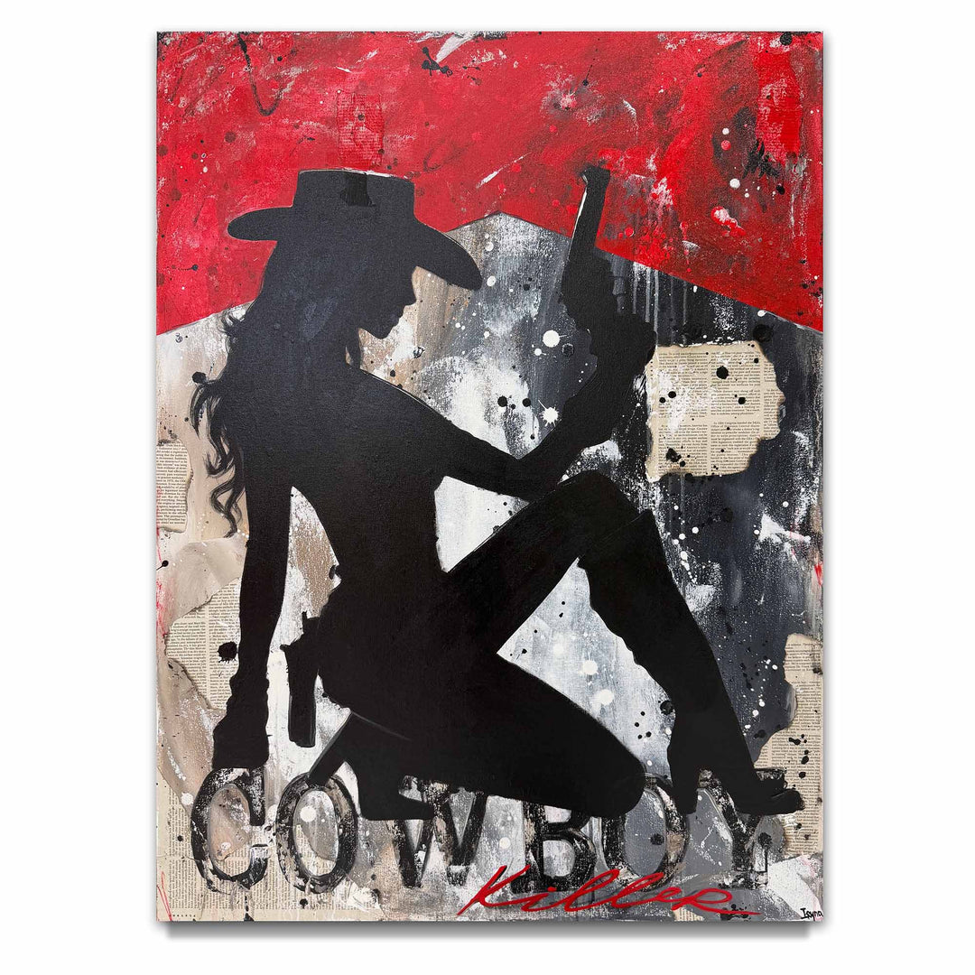 Iryna Miahka "Cowboy Killer" Original Canvas