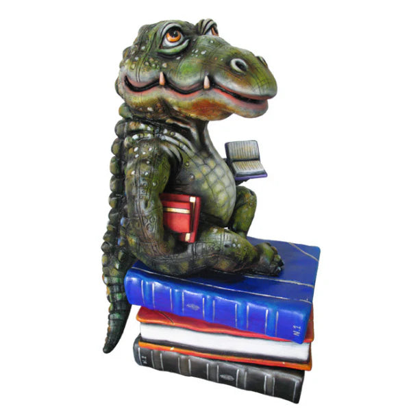 Carlos and Albert "Crocodile Book Club" Sculpture