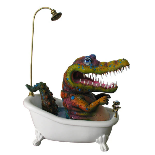 Carlos and Albert "Crocodile In Bathtub" Sculpture