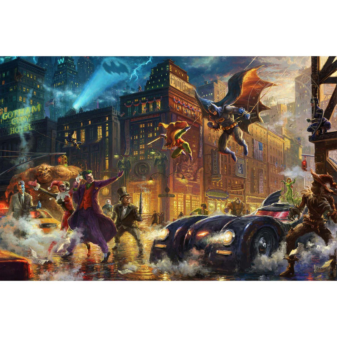 Thomas Kinkade Studios Dark Night Saves Gotham Limited Edition Giclee