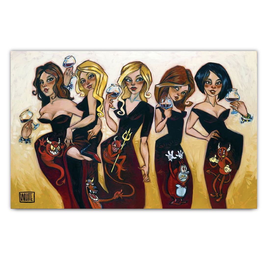 Todd White Devils in the Wine Limited Edition Canvas On Board