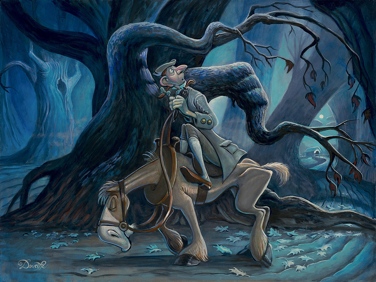 Bob Doucette Disney Ichabod Gets Spooked Limited Edition Canvas Giclee