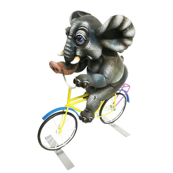 Carlos and Albert "Elephant On Bicycle" Sculpture
