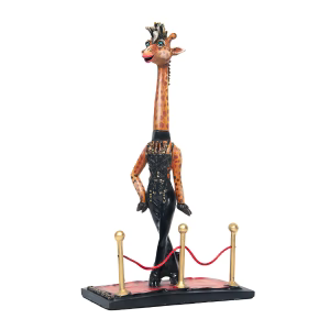 Carlos and Albert "FASHIONISTA - Giraffe Red Carpet" Sculpture