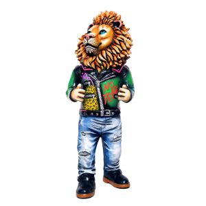 Carlos and Albert "FASHIONISTA - Lion Rockstar - Bad Boy" Sculpture