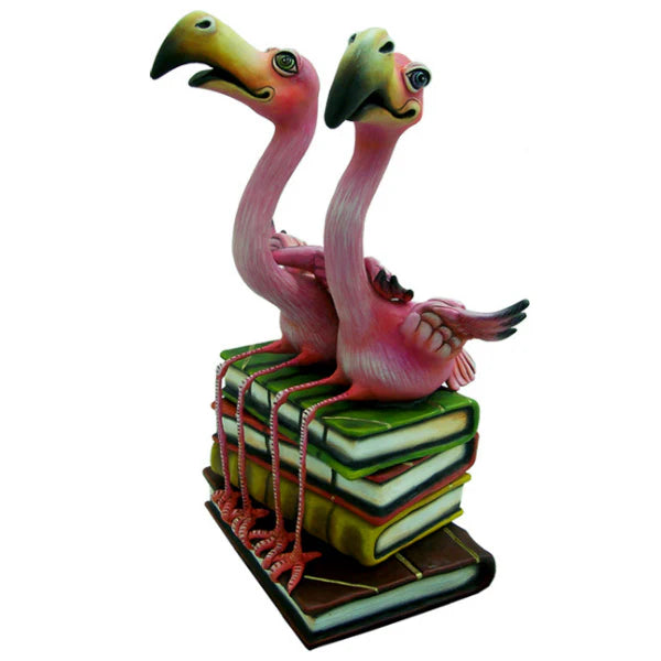 Carlos and Albert "Flamingos Book Club" Sculpture