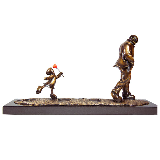 Mackenzie Thorpe "Following in His Footsteps" Sculpture