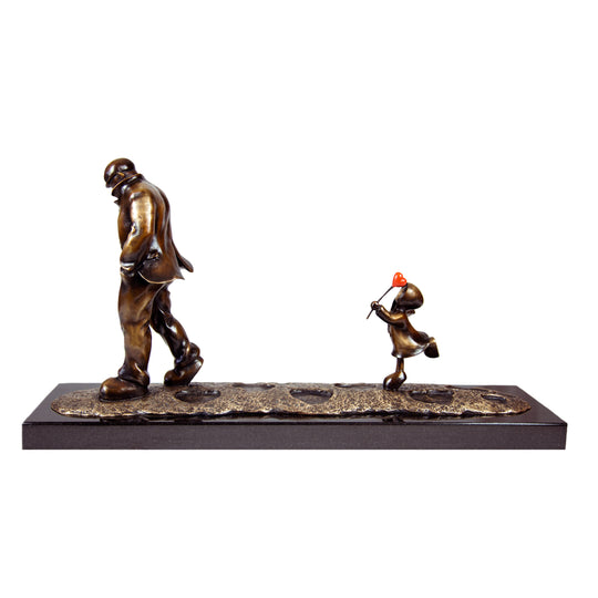 Mackenzie Thorpe "Following in His Footsteps" Sculpture