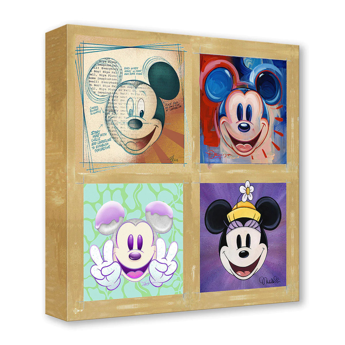 Disney "Four by Four" by Bret Iwan, Tim Rogerson, Dom Corona & Michelle St.Laurent Limited Edition Canvas Giclee