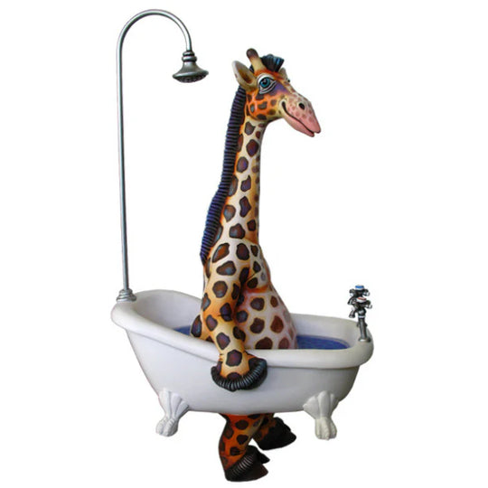 Carlos and Albert "Giraffe Standing in Bathtub" Sculpture