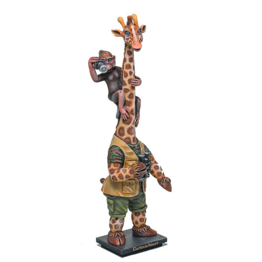 Carlos and Albert "Giraffe on Safari" Sculpture