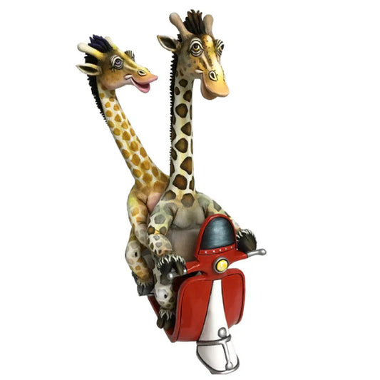 Carlos and Albert "Giraffes in Love on Vespa" Sculpture