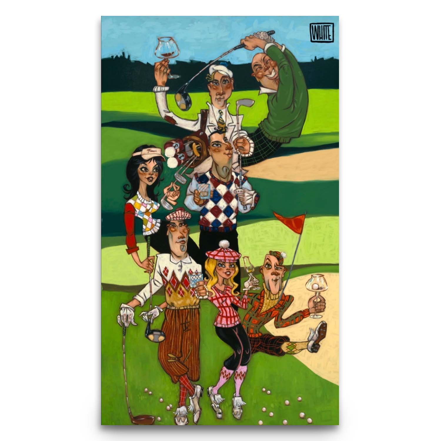 Todd White "Golf Balls" Limited Edition Canvas
