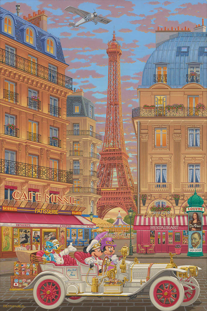 Manuel Hernandez Disney New York to Paris Limited Edition Canvas Giclee