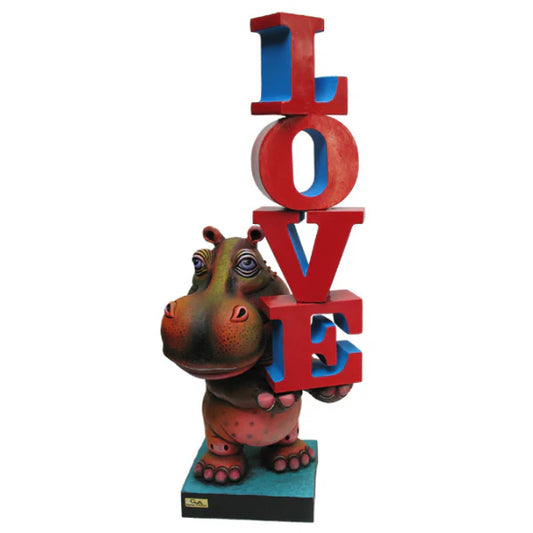 Carlos and Albert "Hippo In Love" Sculpture