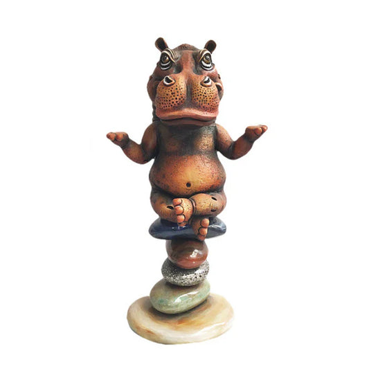 Carlos and Albert "Hippo Meditating" Sculpture