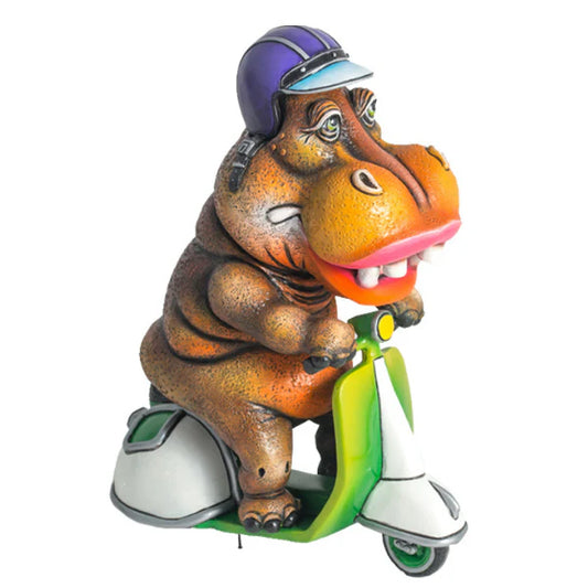 Carlos and Albert "Hippo With Helmet on Vespa" Sculpture