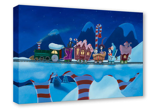 Michael Provenza Disney Holiday Train Limited Edition Canvas Giclee