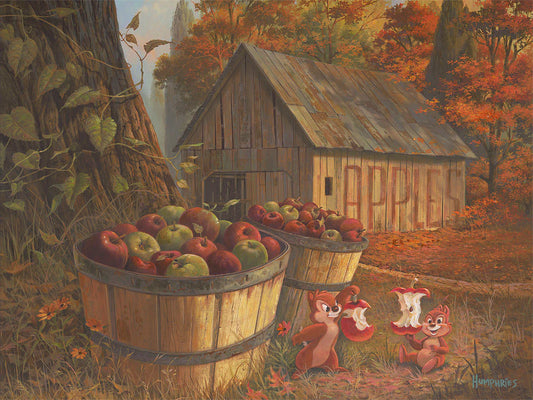 Michael Humphries Disney "An Apple A Day, Play, Play, Play" Limited Edition Canvas Giclee