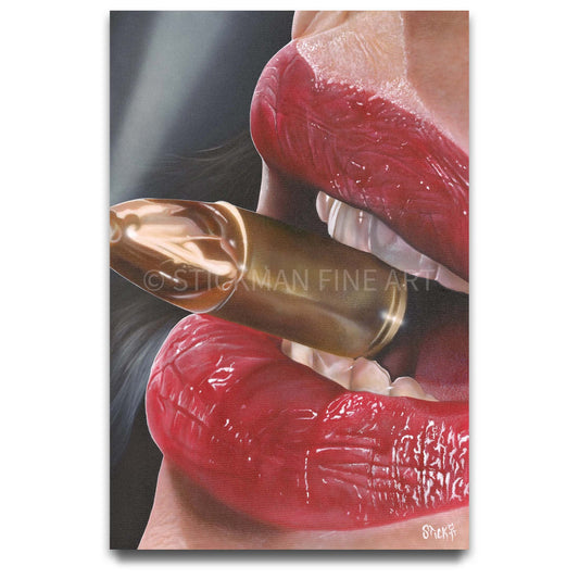 Stickman "Killing Me Softly" (Lips/Bullet) Limited Edition Giclee