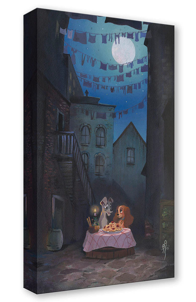 Liana Hee Disney Lady and the Tramp - Bella Notte Limited Edition Canvas Giclee