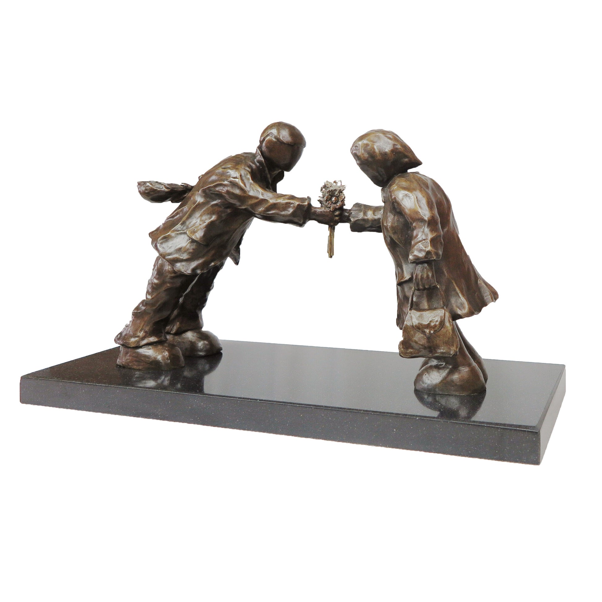 Mackenzie Thorpe "Leaning In (To Love)" Sculpture