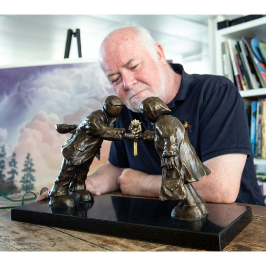 Mackenzie Thorpe "Leaning In (To Love)" Sculpture